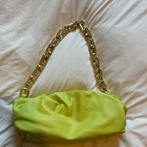 Lime Green Chain Shoulder Bag